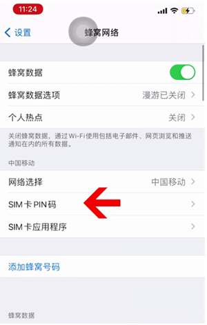 光村镇苹果14维修网分享如何给iPhone14的SIM卡设置密码 