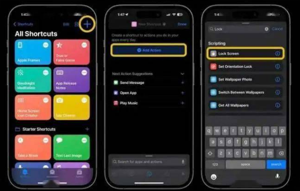 光村镇苹果14锁屏维修店分享iPhone14升级iOS16.4后如何创建锁屏快捷方式 