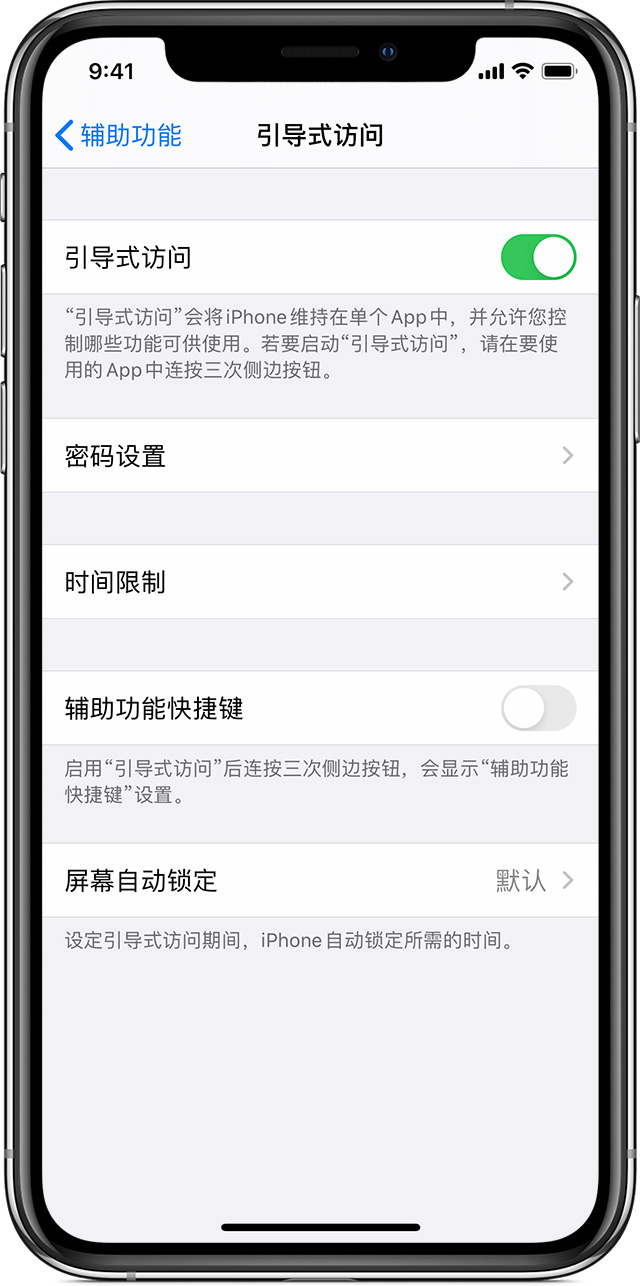 光村镇苹果手机维修分享如何在 iPhone 上退出引导式访问 